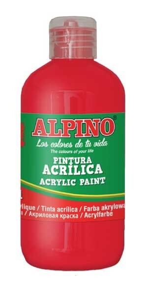 ALPİNO AKRİLİK BOYA KIRMIZI 250ML DV-024 - 1