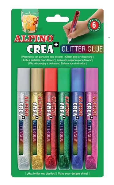 ALPİNO DE-015 CREA GLITTER GLUE SİMLİ 6 LI - 1