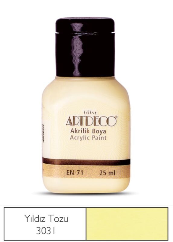 ARTDECO 070A-3031 AKRİLİK BOYA 25ML YILDIZ TOZU - 1