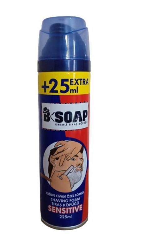 B Soap Kremli Tıraş Köpüğü Sensitive 225ml - 1