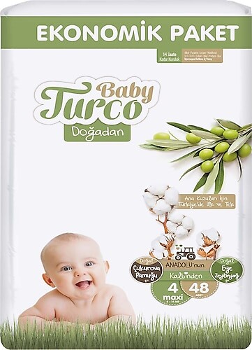 Baby Turco Çocuk Bezi 2 Li Eko No:4 48 Li*4 - 1