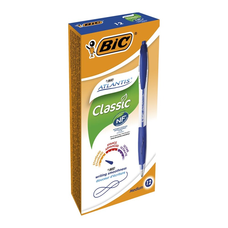 Bic Atlantis Class 1,0 Tükenmez Kalem Mavi 12li - 1