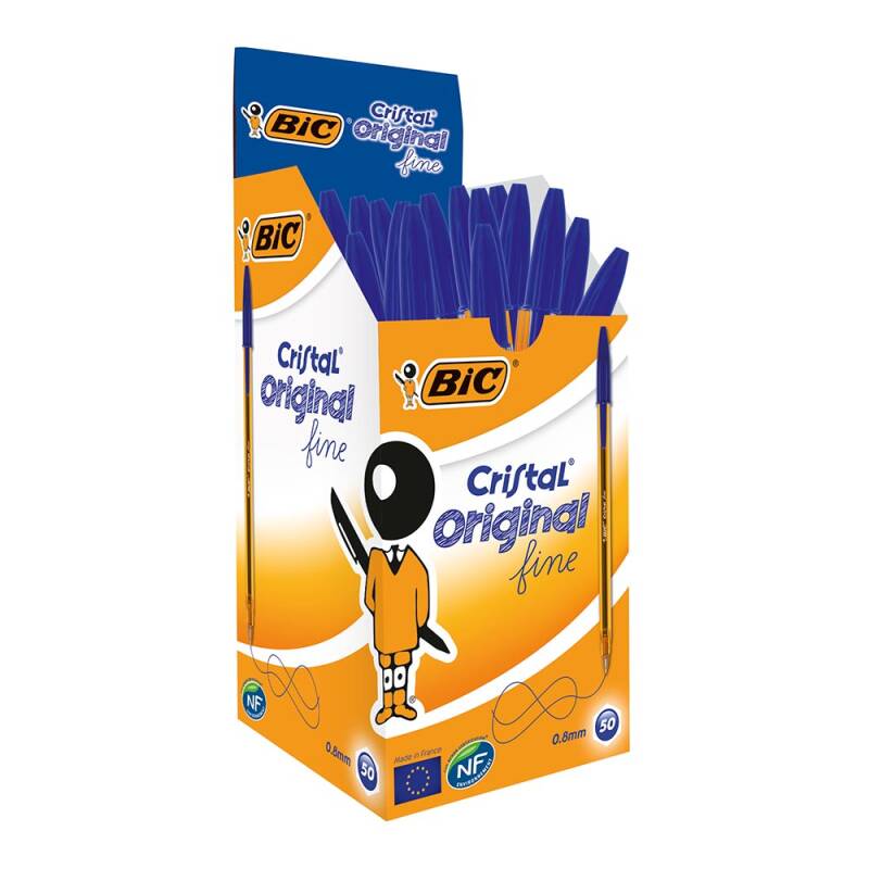 Bic Cristal Fine 08 Tükenmez Kalem Mavi 50Lİ 872730 - 1