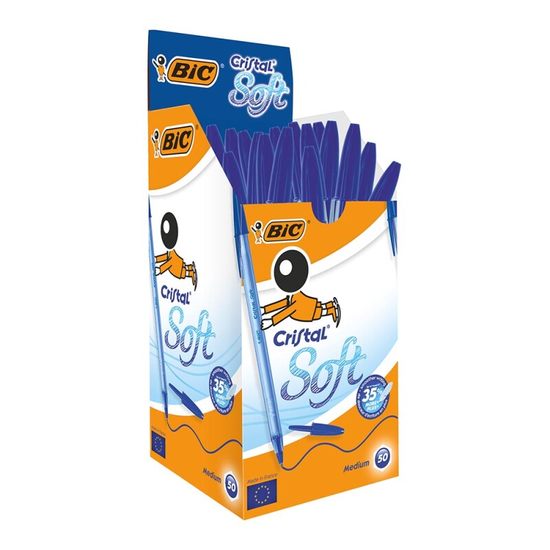 Bic Cristal Soft Tükenmez Kalem 50Lİ Mavi 951434 - 1