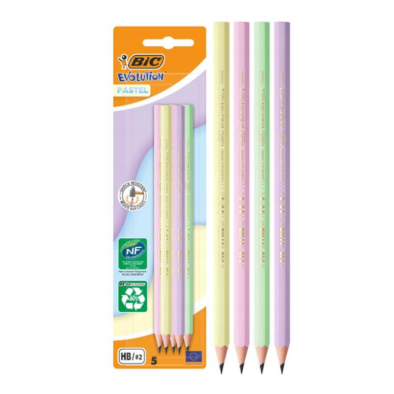 Bic Evolution Pastel Kurşun Kalem 5li Blister 518980 - 1