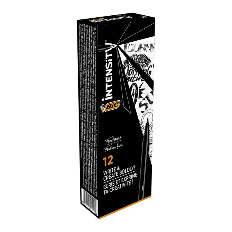 BİC INTENSITY FINE LINER SİYAH 12Lİ KT 942069 - 1