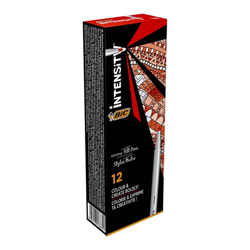 BİC INTENSITY MEDIUM LINER KIRMIZI 12Lİ KT 964847 - 1