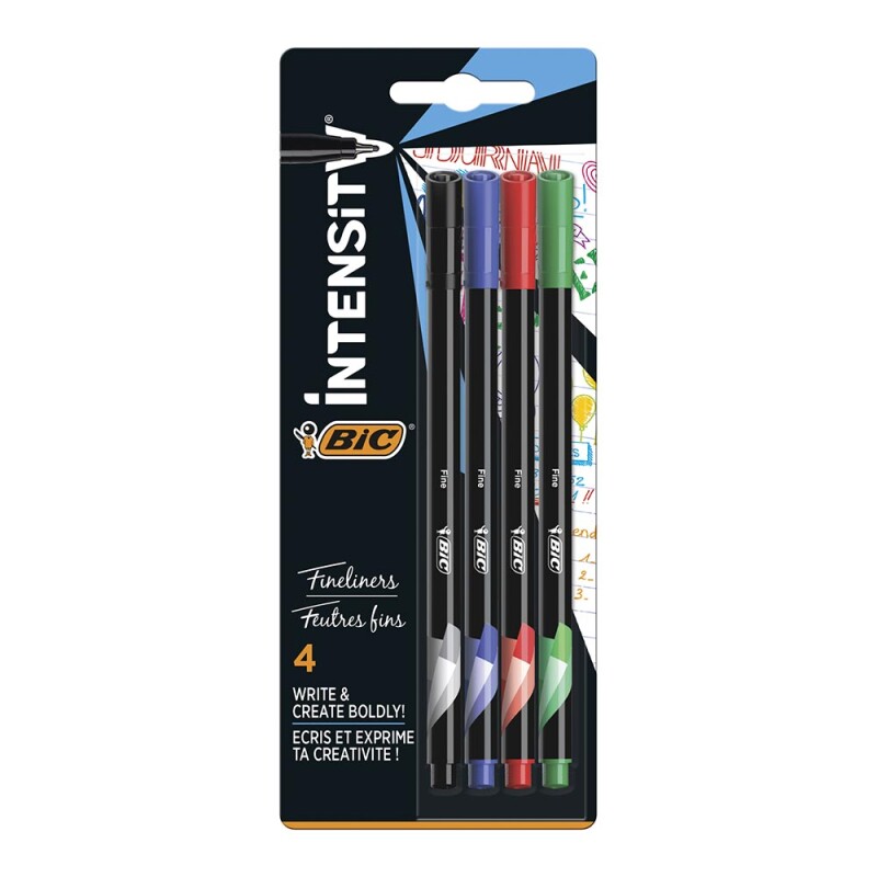 BİC INTENSTY FINELINER KLASİK 4LÜ BLS 942082 - 1