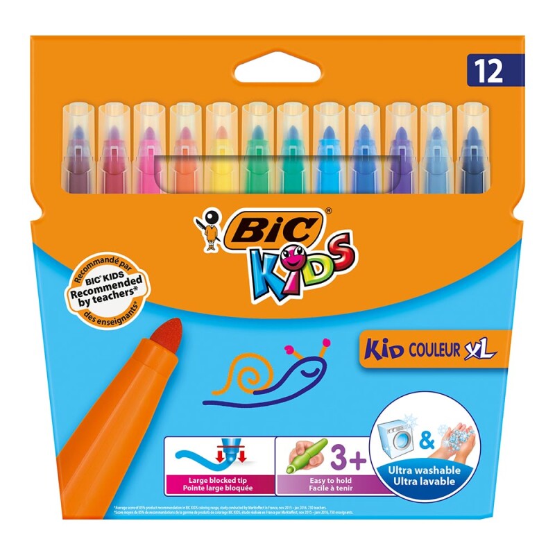 BİC KID COULEUR XL KEÇELİ BOYA KALEMİ 12Lİ 8289662 - 1