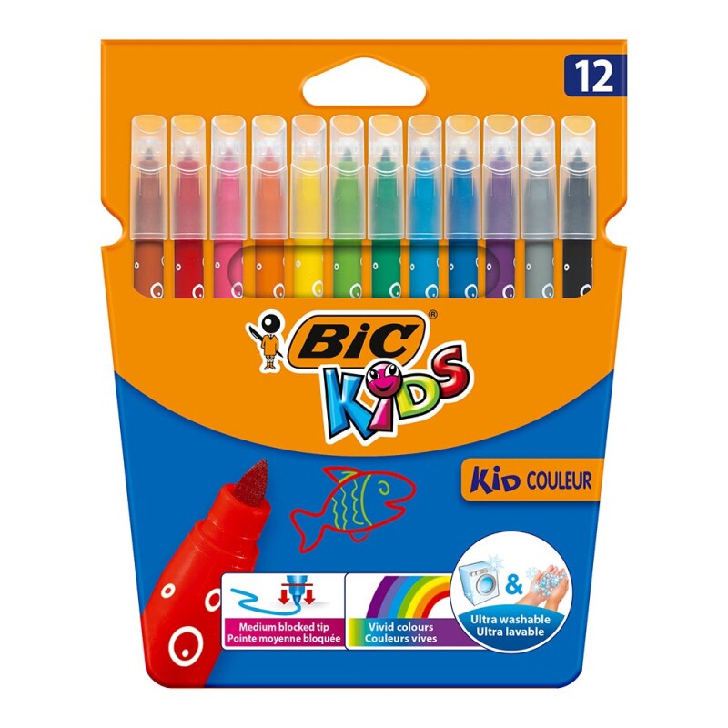 Bi̇c Ki̇ds Color Keçeli̇ Boya Kalemi̇ 12 Renk - 1