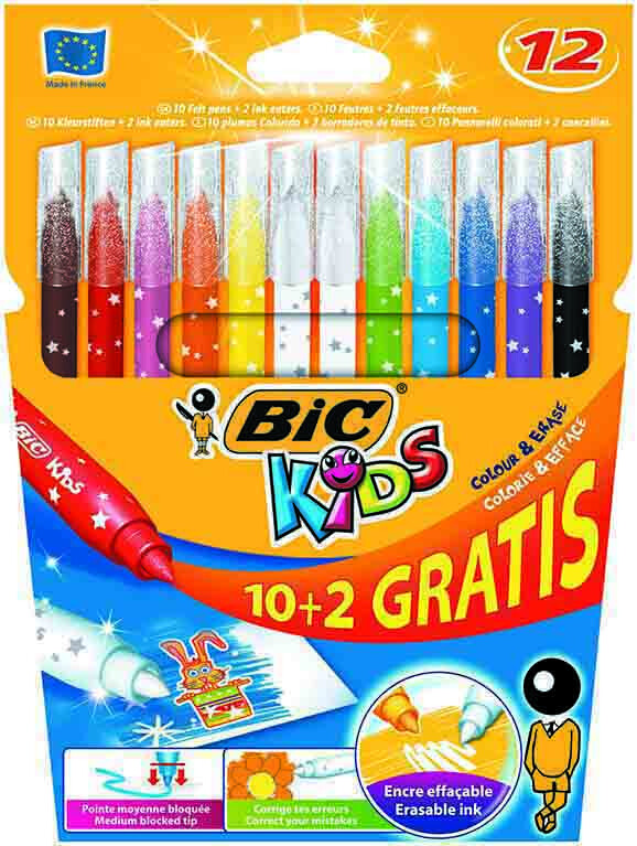 BİC KİDS COLOUR&amp; MAGİC ERASER 10+2 EU 920295 - 1