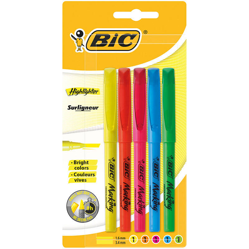 BİC MARKING HIGHLIGHTER KRŞ 5Lİ BLS 893133 - 1