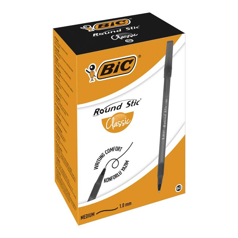 Bic Round Stick Tükenmez Kalem 1.0 Siyah 962665 - 1