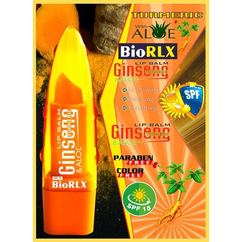 BioRLX Ginseng SPF15 Aloe Vera Lip Balm Color Free - 2