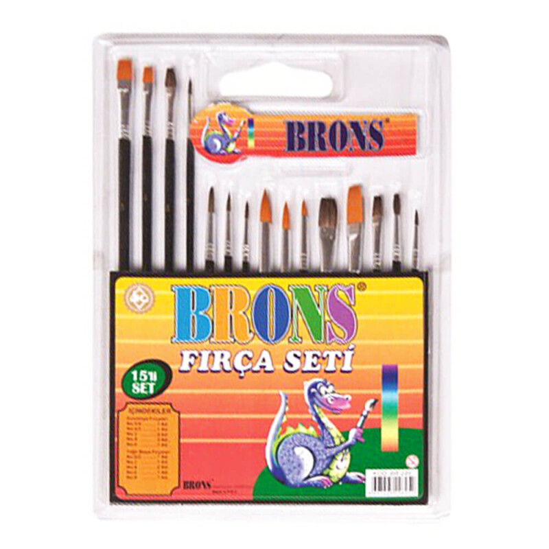 BRONS BR-249 FIRÇA SETİ 15Lİ - 1