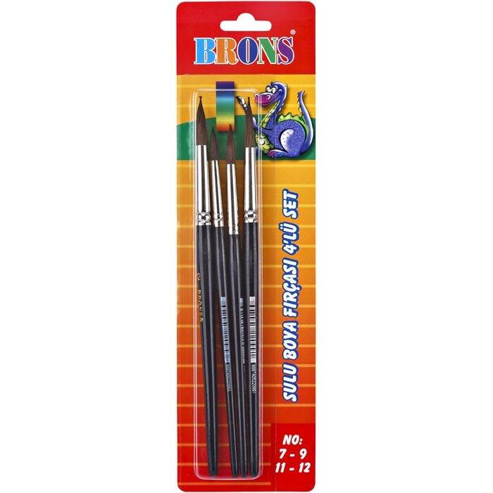 BRONS BR-673 SULUBOYA FIRÇASI 3LÜ SET 3-7-11 - 1