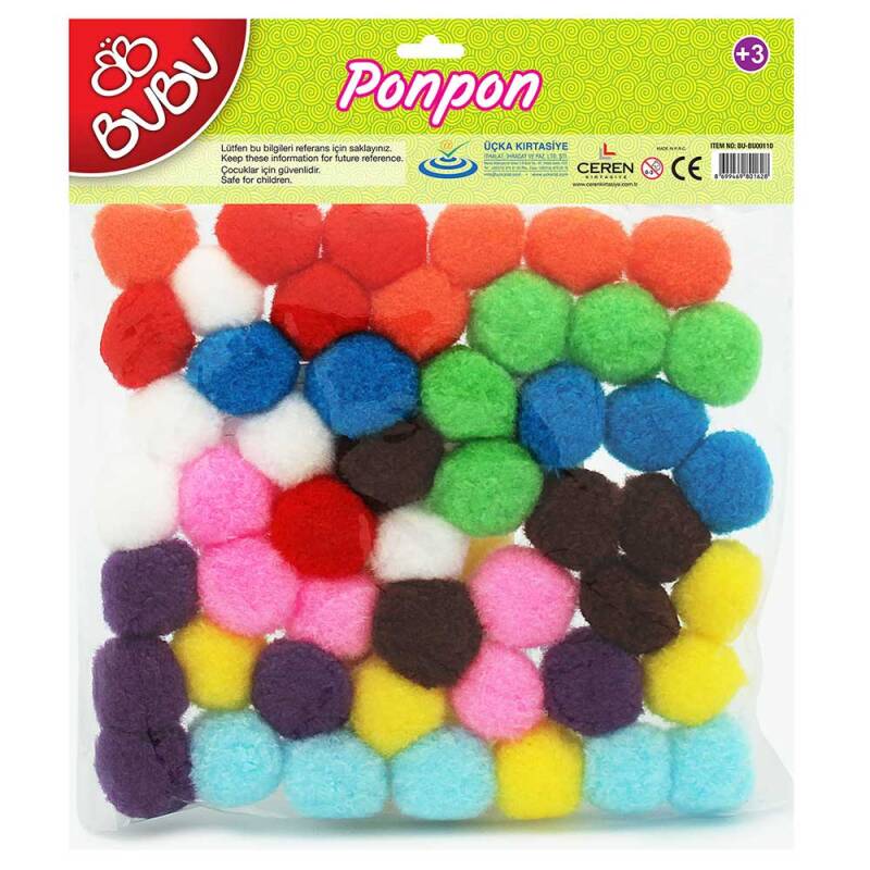 BU-BU 00110 PON PON 3CM 50Lİ KARMA - 1