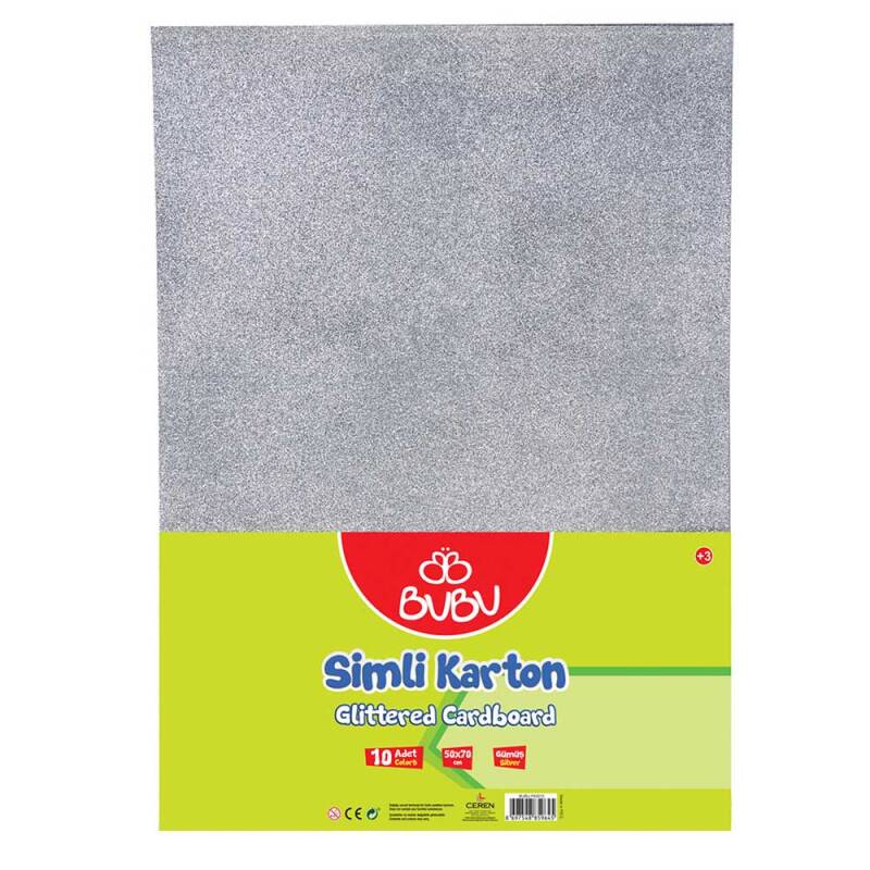 BU-BU FK0015 FON KARTONU SİMLİ 50X70 GÜMÜŞ 10LU - 1