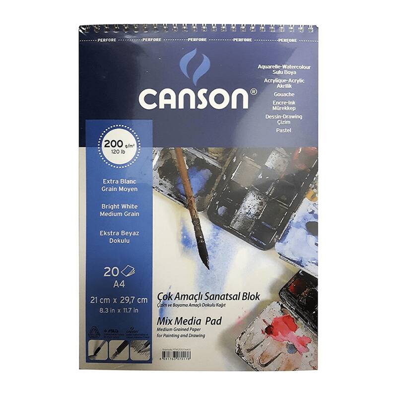 CANSON ÇOK AMAÇLI RESİM BLOK 200GR A4 20020A4US - 1