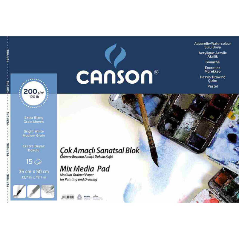 CANSON RESİM BLOK 200GR 35X50 15YP 200153550 - 1