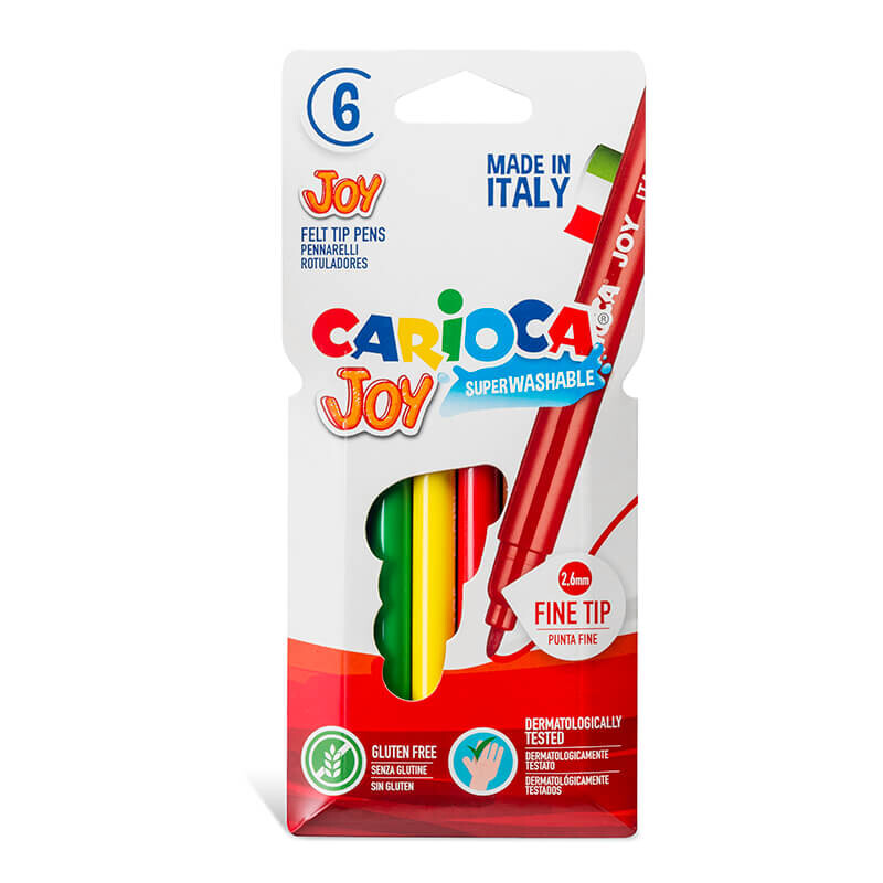 CARİOCA 40549 KEÇELİ KALEM YIKANABİLİR JOY 6LI - 1