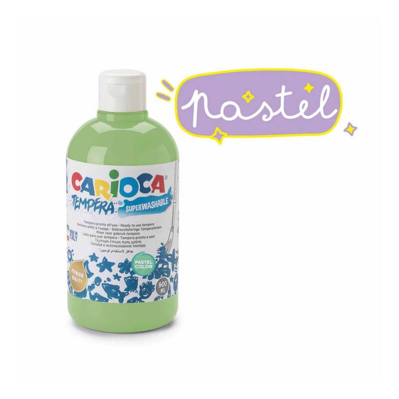 CARİOCA K027/43 TEMPERA BOYA YIKANABİLİR 500ML PASTEL YEŞİL - 1