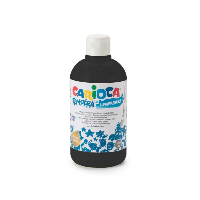 CARİOCA KO027/02 TEMPERA BOYA YIKANABİLİR 500ML SİYAH - 1