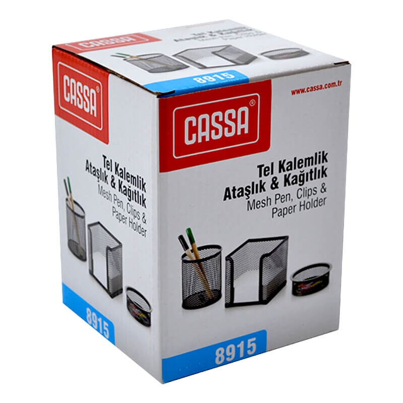 CASSA 8915 FİLE KALEMLİK,ATAŞ,KAĞITLIK SET SİYAH - 1