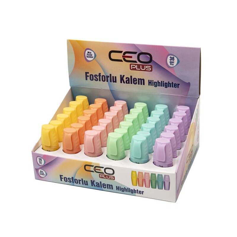 CEREN CEO-FO0021 F.KALEM MİNİ PASTEL RNKLR 36LI STAND - 1