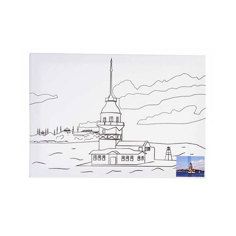 CEREN CEO-TU0002 CEOART DESENLİ TUVAL BOYASIZ 35X50 - 1