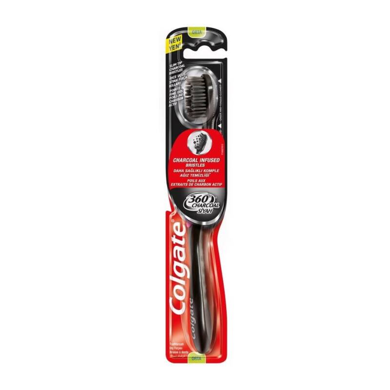 Colgate 360 Charcoal Siyah Diş Fırçası Orta - 1