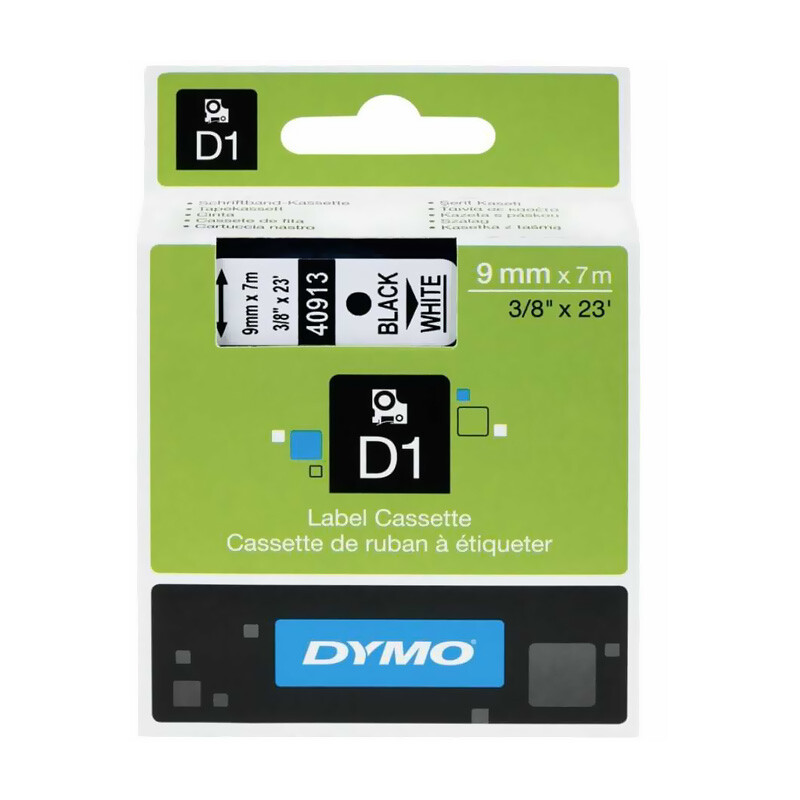 DYMO D1 YEDEK ŞERİT BEYAZ-SİYAH 40913 - 2