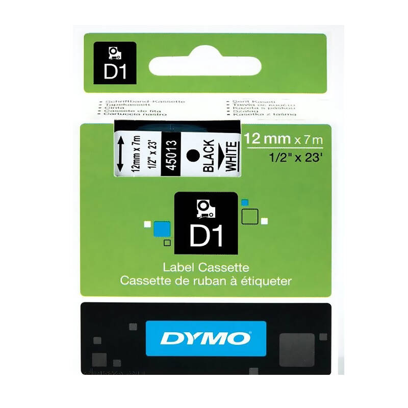 DYMO D1 YEDEK ŞERİT BEYAZ-SİYAH 45013 - 2