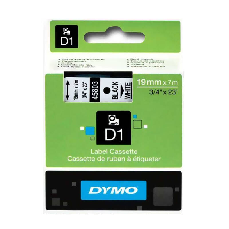 DYMO D1 YEDEK ŞERİT BEYAZ-SİYAH 45803 - 2