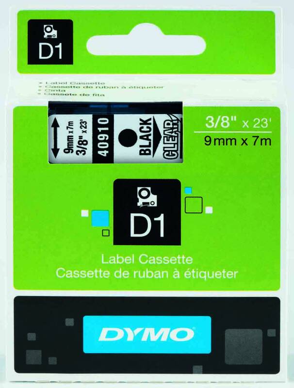 DYMO D1 YEDEK ŞERİT ŞEFFAF-SİYAH 40910 - 1