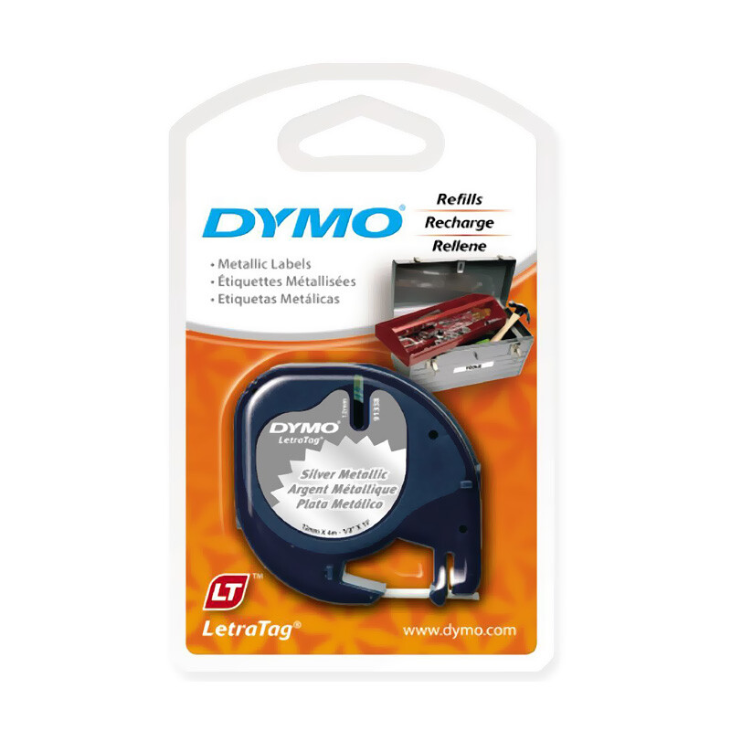 DYMO LETRATAG ŞERİT METALİK SILVER S0721730 - 2