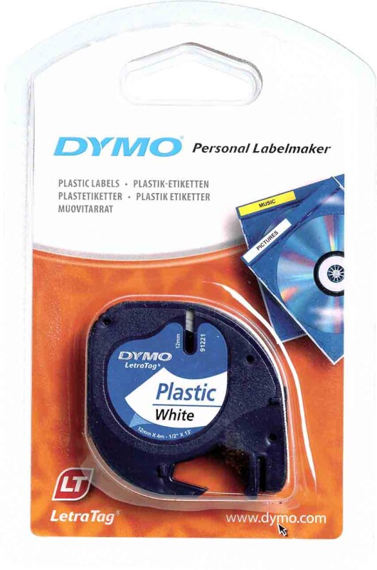 DYMO LETRATAG ŞERİT PLASTİK BEYAZ S0721660 - 1