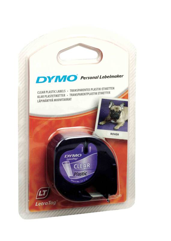 DYMO LETRATAG ŞERİT PLASTİK CLEAR S0721530 - 1