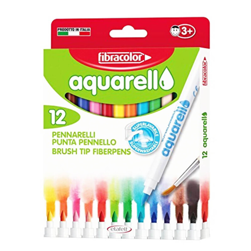 FİBRACOLOR AQUARELL 12R.KEÇELİ KAL.FC-10550AQ012SE - 1