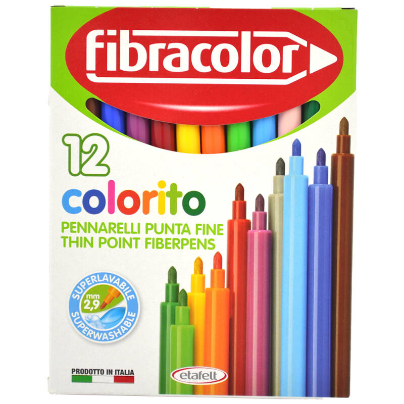 FİBRACOLOR COLORİTO KEÇELİ 12 RENK FC-10539SW012SC - 1