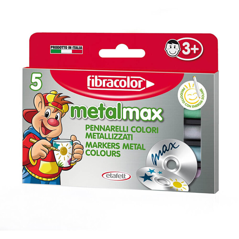 FİBRACOLOR METAL MAX METALİK KEÇELİ KALEM 5 RENK - 1