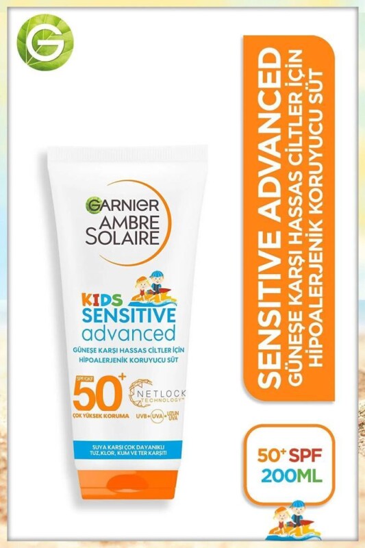 Garnier Ambre Solaire Çocuk Koruyucu Güneş Sütü SPF50+ 200 ml - 5