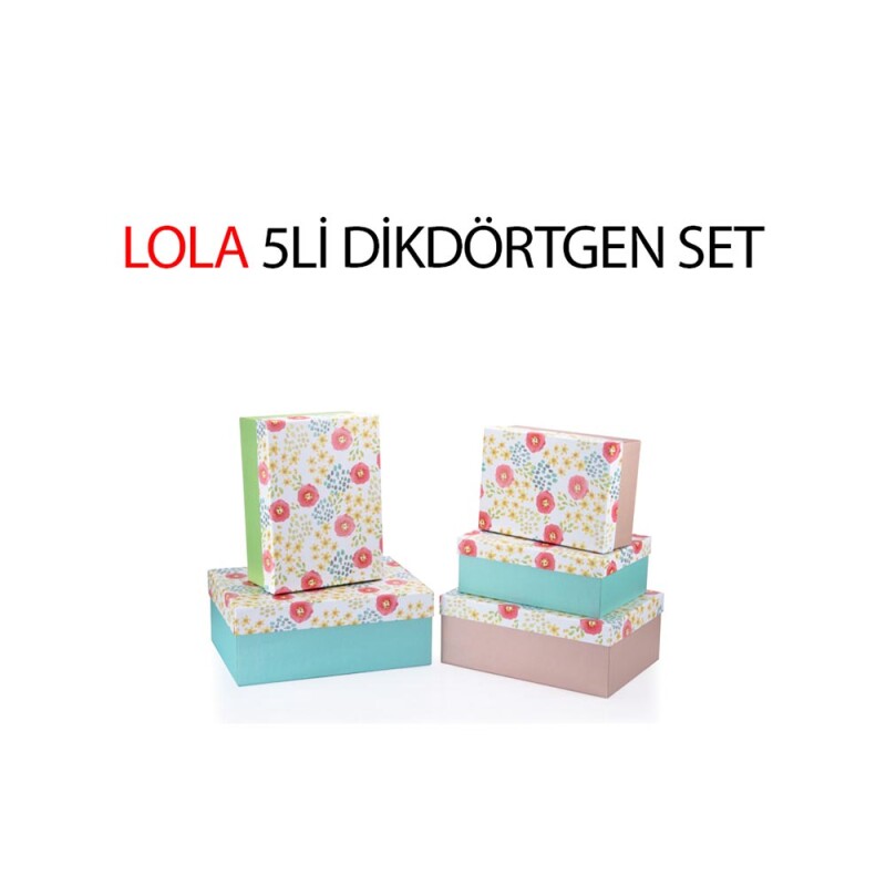 GIPTA BX0888 MONO LOLA DİKDÖRTGEN 5Lİ KUTU SET - 1