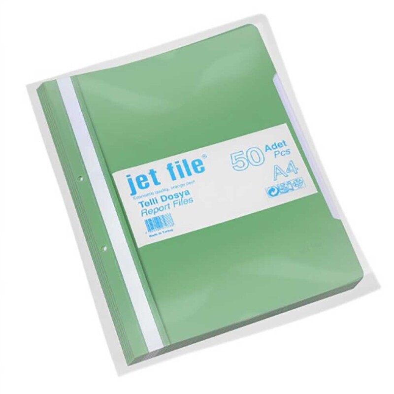 JET FİLE TTJ125 PP TELLİ DOSYA A4 YEŞİL - 1