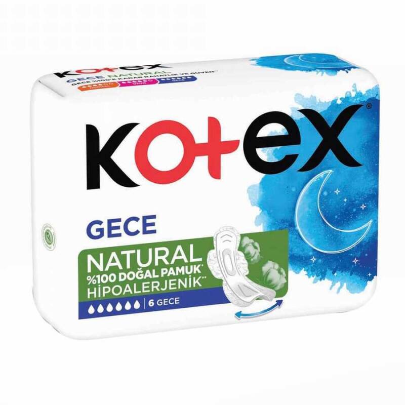 Kotex Natural 6 Lı Gece - 1