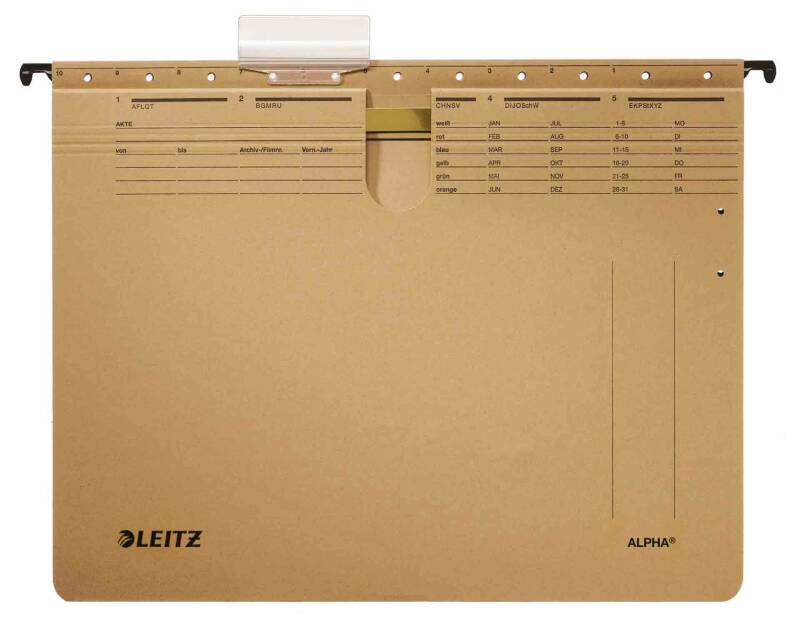 Leitz 1914-00 Alpha Askılı Dosya Telli Kraft - 1