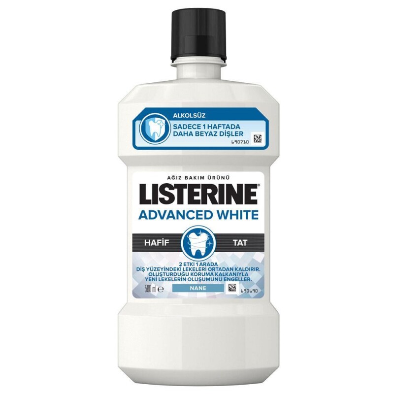 Listerine Advanced White 500 ml Hafif Tat - 1