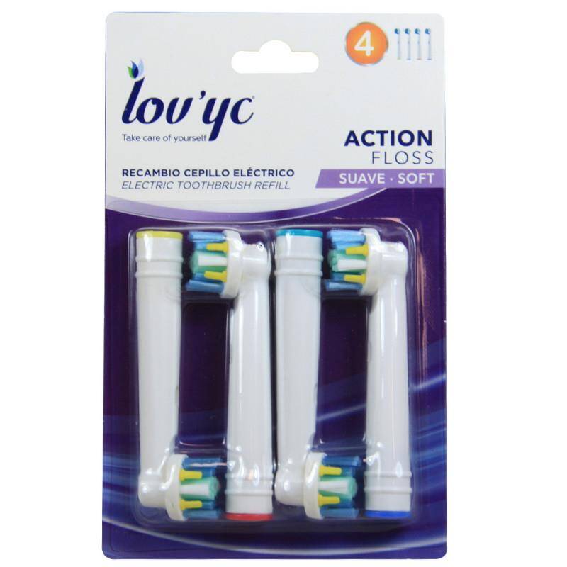 Lov'yc Action Floss Yumuşak 4lü Elektrikli Diş Fırçası Yedeği - 1