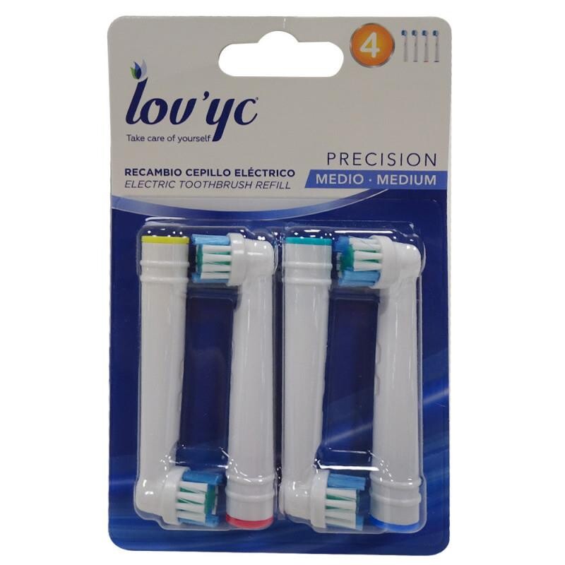 Lov'yc Precision Orta 4lü Elektrikli Diş Fırçası Yedek Başlık - 1