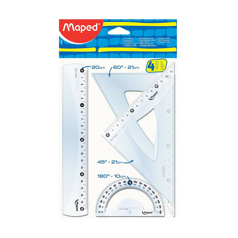 MAPED 242820 CETVEL DÜZ KRİSTAL MİNİ SET 20CM - 1